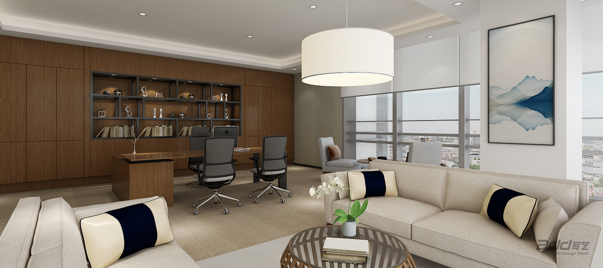 陸金申華辦(bàn)公(gōng)樓室內(nei)設(shè)計(ji) 總經(jing)理(li)辦(bàn)公(gōng)室-pc